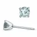 2 x 0,25 ct grønn ametyst solitaireørepynt i 9 karat hvitt gull med ametyst 