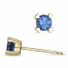 2 x 0,24 ct tanzanite solitaireørepynt i 9 karat gull med tanzanite