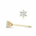 2 x 0,09 ct solitaireørepynt i 9 karat gull med diamant 