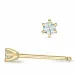 2 x 0,03 ct diamant solitaireørepynt i 9 karat gull med diamant 