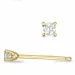 2 x 0,03 ct diamant solitaireørepynt i 9 karat gull med diamant 