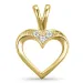 hjerte anheng i 9 karat gull 0,02 ct