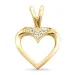hjerte rubin anheng i 9 karat gull 0,02 ct