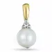 perle diamantanheng i 9 karat gull og hvitt gull 0,03 ct