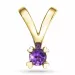 ametyst solitaireanheng i 9 karat gull 0,22 ct