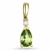 peridot diamantanheng i 9 karat gull 0,03 ct 0,90 ct
