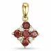 firkantet granat diamantanheng i 9 karat gull 0,05 ct 0,40 ct