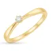diamant solitairering i 14 karat gull 0,05 ct