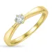 diamant solitairering i 14 karat gull 0,10 ct