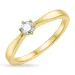 diamant solitairering i 14 karat gull 0,20 ct