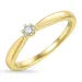 diamant solitairering i 14 karat gull 0,05 ct