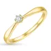 diamant solitairering i 14 karat gull 0,07 ct