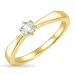 diamant solitairering i 14 karat gull 0,15 ct