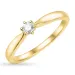 diamant solitairering i 14 karat gull 0,15 ct
