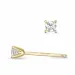2 x 0,08 ct kampanje - diamant solitaireørepynt i 14 karat gull med diamant