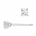 kampanje - 2 x 0,16 ct diamant solitaireørepynt i 14 karat hvitt gull med diamant
