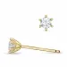2 x 0,11 ct kampanje - diamant solitaireørepynt i 14 karat gull med diamant