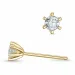 2 x 0,15 ct kampanje - diamant solitaireørepynt i 14 karat gull med diamant