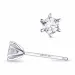 2 x 0,15 ct kampanje - diamant solitaireørepynt i 14 karat hvitt gull med diamant