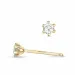 2 x 0,08 ct kampanje - diamant solitaireørepynt i 14 karat gull med diamant