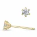2 x 0,11 ct kampanje - diamant solitaireørepynt i 14 karat gull med diamant