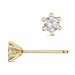 kampanje - 2 x 0,16 ct diamant solitaireørepynt i 14 karat gull med diamant