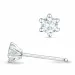 2 x 0,18 ct kampanje - diamant solitaireørepynt i 14 karat hvitt gull med diamant