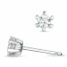 2 x 0,18 ct kampanje - diamant solitaireørepynt i 14 karat hvitt gull med diamant