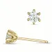 2 x 0,18 ct kampanje - diamant solitaireørepynt i 14 karat gull med diamant