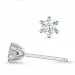 2 x 0,18 ct kampanje - diamant solitaireørepynt i 14 karat hvitt gull med diamant
