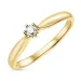 diamant solitairering i 14 karat gull 0,10 ct