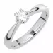 Elegant hvit zirkon ring i sølv