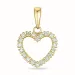 hjerte diamantanheng i 14 karat gull 0,16 ct