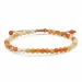 Multifarget oransje karneol armbånd i silke snor 17 cm 3 cm x 3,9 mm