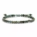 ekte grønn turkis armbånd i silke snor 17 cm plus 3 cm x 4,6 mm