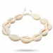 Enkel muslinge armbånd i silke snor 17 cm plus 4 cm x 14,5 mm