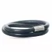 Grå lær armbånd i stål x 6 mm