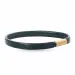 Flat svart armbånd i lær x 6 mm