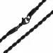 cordelhalskjede i svart stål 55 cm x 3,0 mm