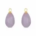 kolleksjonsprøve lavendelfarget ametyst anheng til øredobber i forgylt sølv