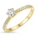 lab grown diamant ring i 9 karat gull 0,30 ct 0,15 ct
