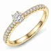 lab grown diamant ring i 9 karat gull 0,30 ct 0,15 ct