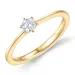 0,20 ct lab grown diamant solitairering i 9 karat gull 0,20 ct