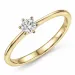 0,20 ct lab grown diamant solitairering i 9 karat gull 0,20 ct