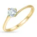 lab grown diamant ring i 9 karat gull 0,30 ct