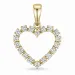 hjerte lab grown diamant anheng i 9 karat gull 0,40 ct