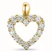 hjerte lab grown diamant anheng i 9 karat gull 0,54 ct
