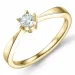 0,20 ct lab grown diamant solitairering i 9 karat gull 0,20 ct