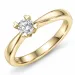 0,20 ct lab grown diamant solitairering i 9 karat gull 0,20 ct