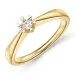 0,10 ct lab grown diamant solitairering i 9 karat gull 0,10 ct